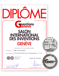 瑞士第43届日内瓦国际发明展上，频谱水治疗仪JF-139型“内喝外照”生物频谱产品获得银奖